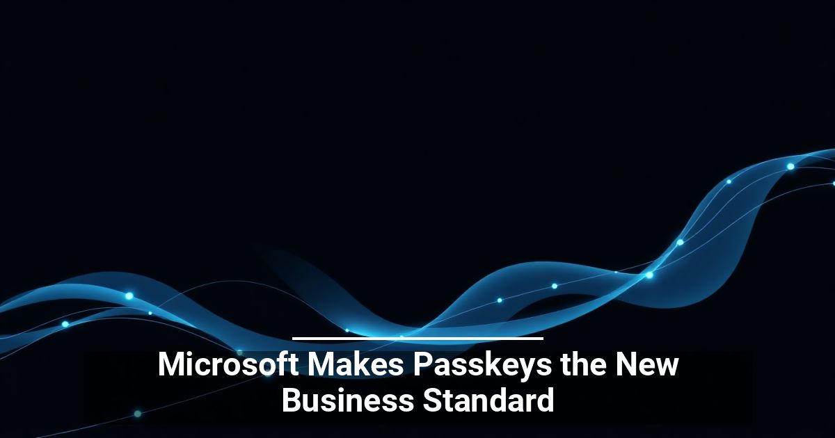 Microsoft Makes Passkeys the New Business Standard